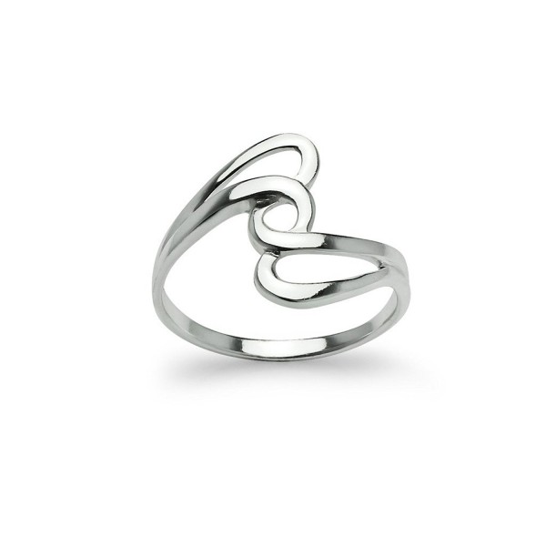 Interlock Knot Twisted Band Ring - Polished Sterling Silver Fine ...