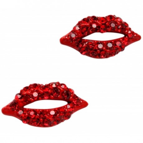 Easter Gifts - Cute Crystal Kiss Lips Love Stud Earrings - for Wife ...