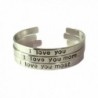 I Love You - I Love You More- I Love You Most Bracelets Set- Stacking Bracelets Aluminum 1/4 Inch Wide - CY11SXTK0VB