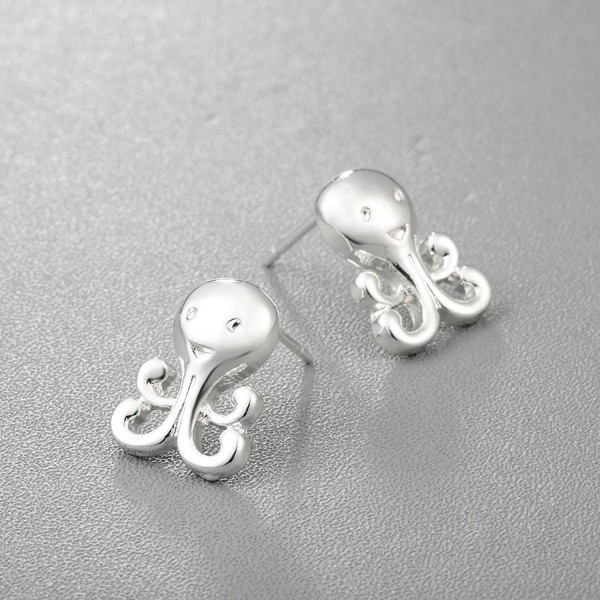 Octopus Stud Earrings Men Women Simple Ear Animal Jewelry Cute Style ...