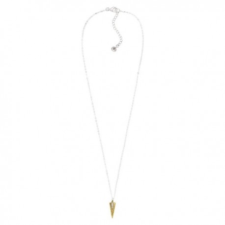 'On Point' Sterling Silver- Brass- and Cubic Zirconia Pendant Necklace ...