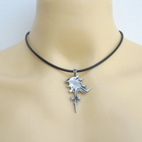 Squall Leonhart FF8 Final Fantasy 8 pewter Pendant Necklace - C1180UQALI8