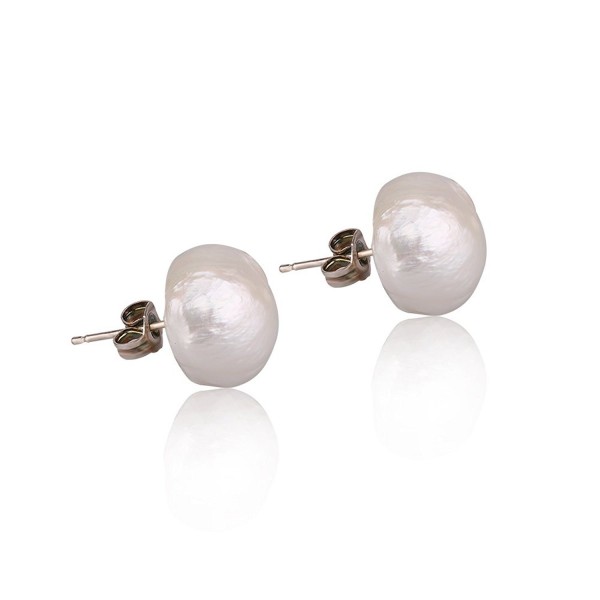 Large Irregular Pearl Stud Earrings | Women's Fashion Baroque Pearl ...