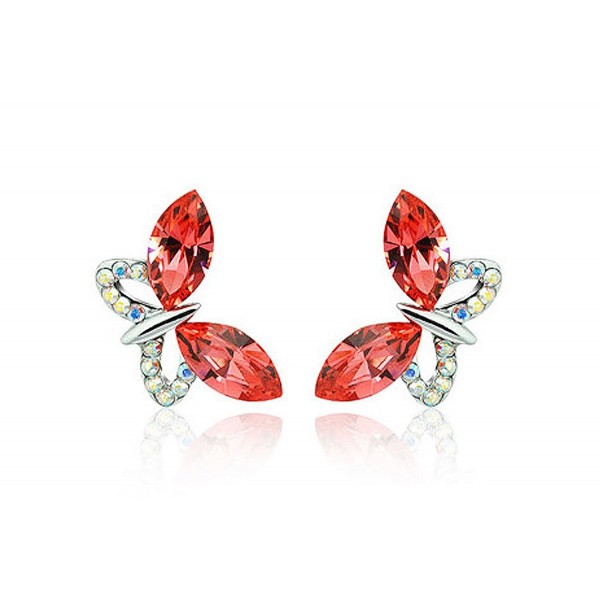 NICOSHINE Butterfly crystal allergy free earrings - Orange - CY17XMO3Y02