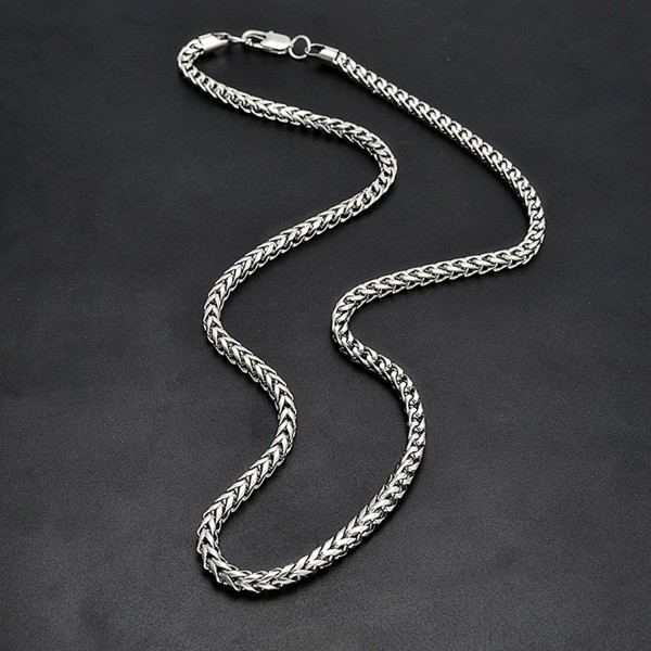 Fashion White Titanium Steel Chain Necklace - CV1824QTANQ