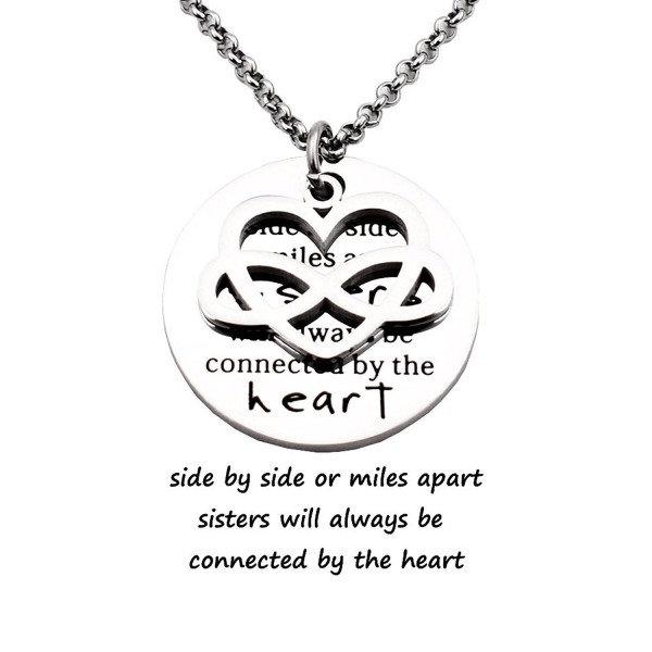 Infinity Love Heart Pendant Necklace Sisters and Friends Wedding Gift ...