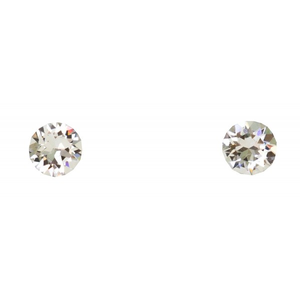 Designs by Nathan 6.3mm Round Xirius Crystal Stud Surgical Steel Earrings Clear Crystals from Swarovski - CM12BZEY971