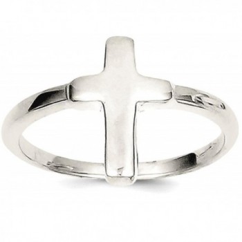 925 Sterling Silver Solid Cross Religious Band Ring Fine Jewelry Gift ...